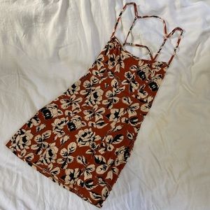 Free People Bring it Back Bodycon Dress in Rust Combo